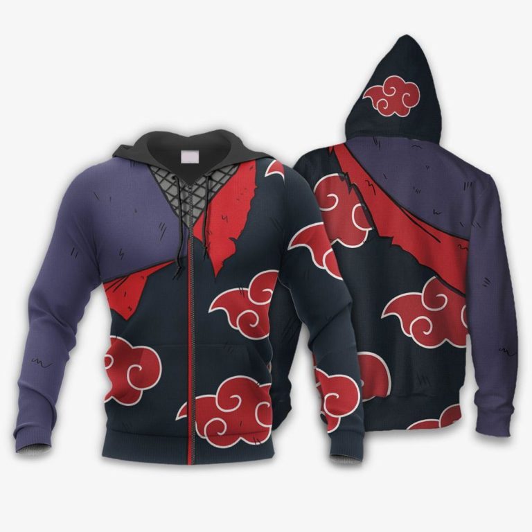 Uchiha Sasuke Akatsuki Fighting Anime All Over Print Hoodie