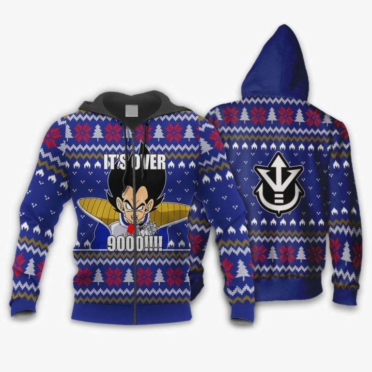 Vegeta It’s Over 9000 DBZ All Over Print Hoodie