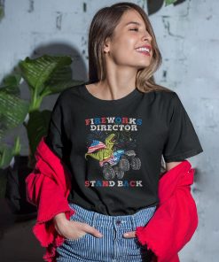 4th of July Fireworks Director T Rex Monster shirt