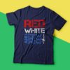 Gun Red White And Pew Pew T-shirt