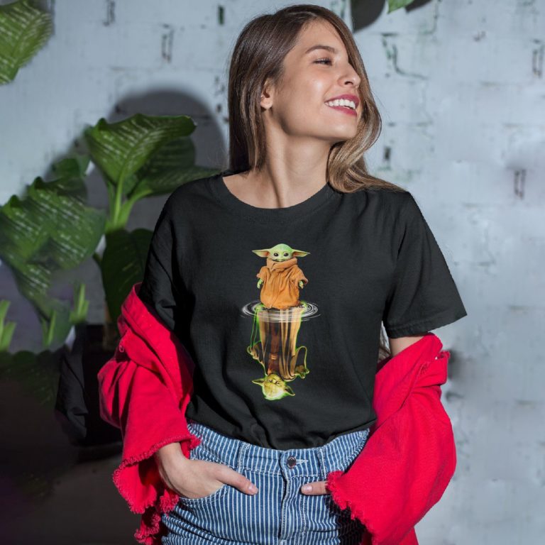 Baby Yoda And Reflection Water Reflection Master t-shirt