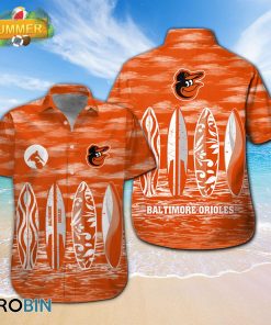 Baltimore Orioles Surfboard Summer Beach Hawaiian Shirts Baltimore Orioles Surfboard Summer Beach Hawaiian Shirts