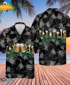 Beer And Tropical Flower Hawaii Shirt