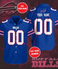 NFL Buffalo Bills Short Sleeve Button Up Shirt