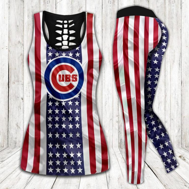 Chicago Cubs Aop Hollow Tank Top and Leggings