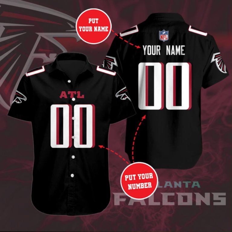 NFL Custom Atlanta Falcons Casual Button Up Shirt