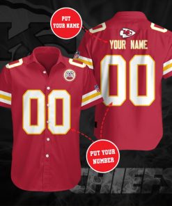 Custom Kansas City Chiefs Casual Button Up Shirt