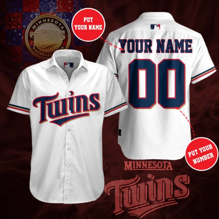 Custom Minnesota Twins Short Sleeve Button Up Shirt