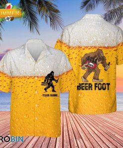 Custom Name Beer Big Foot Hawaii Shirt Custom Name Beer Big Foot Hawaii Shirt
