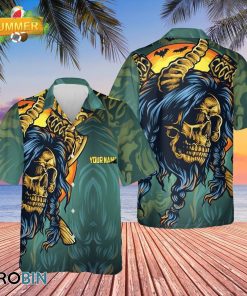 Custom Name Skull Gift Hawaii Shirt