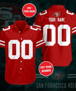 Custom San Francisco 49ers Short Sleeve Button Up Shirt