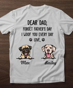 personalized dog dad t-shirt