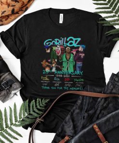 Gorillaz 23Rd Anniversary 1998-2021 Signatures Thank You For The Memories Shirt Gorillaz 23Rd Anniversary 1998-2021 Signatures Thank You For The Memories Shirt