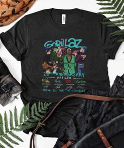 Gorillaz 23Rd Anniversary 1998-2021 Signatures Thank You For The Memories Shirt Gorillaz 23Rd Anniversary 1998-2021 Signatures Thank You For The Memories Shirt