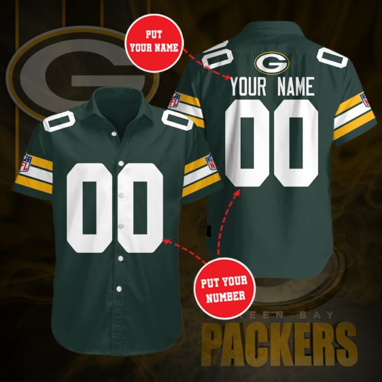 NLF Green Bay Packers Short Sleeve Button Up Shirt