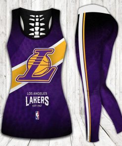 Los Angeles Lakers Aop Hollow Tank Top and Leggings Los Angeles Lakers Aop Hollow Tank Top and Leggings