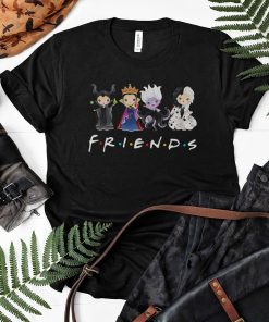 Maleficent, The Evil Queen, Ursula, Cruella De Vil Friends Disney Villains Characters Chibi Shirt