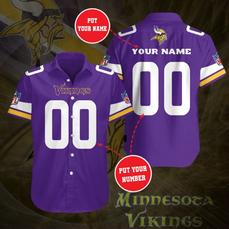Minnesota Vikings Team Casual Button Up Shirt