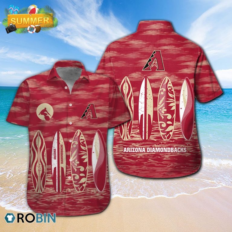 Mlb Arizona Diamondbacks Surfboard Summer Beach Hawaiian Shirts