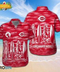 Mlb Baseball Cincinnati Reds Surfboard Summer Beach Hawaiian Shirts