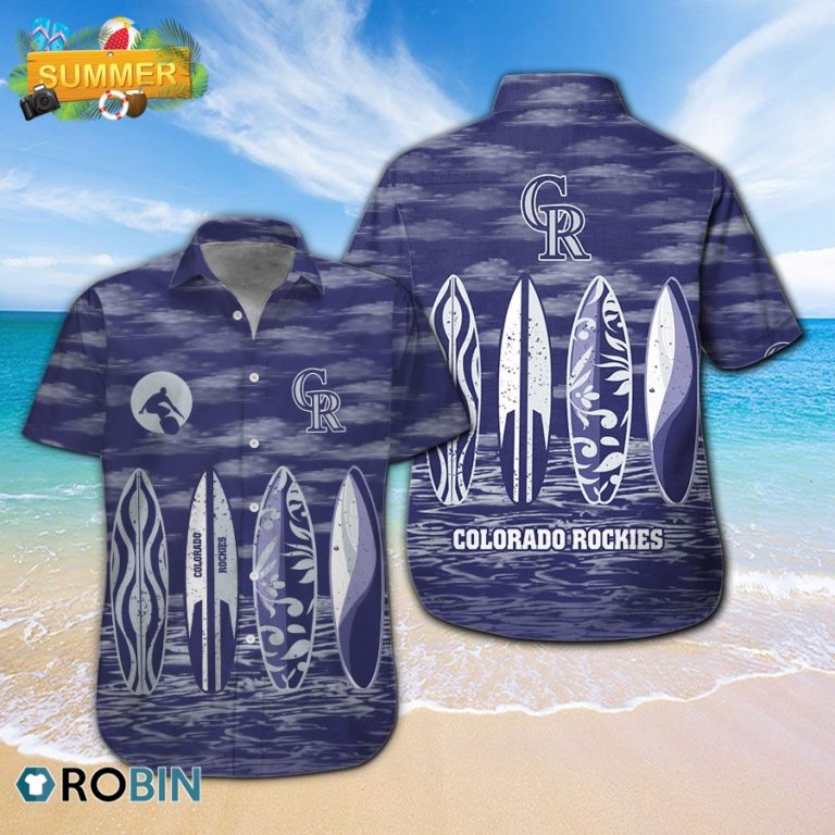 Mlb Colorado Rockies Surfboard Summer Beach Hawaiian Shirts