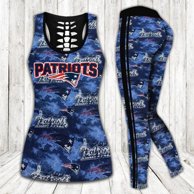 New England Patriots Aop Hollow Tank Top and Leggings