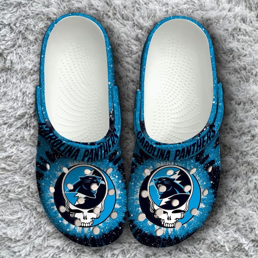 NFL Carolina Panthers Colorful Tie Dye Crocs Crocband Clog ...