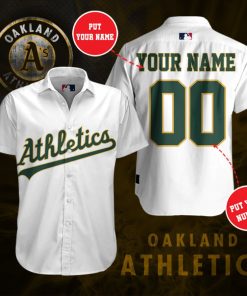 MLB Oakland Athletics Team Casual Button Up Shirt MLB Oakland Athletics Team Casual Button Up Shirt