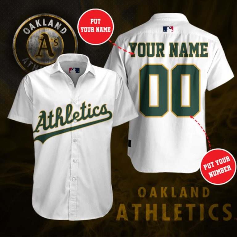 MLB Oakland Athletics Team Casual Button Up Shirt