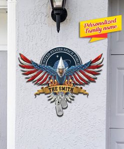 Personalized Bald Eagle US Space Force Cut Metal Sign Personalized Bald Eagle US Space Force Cut Metal Sign