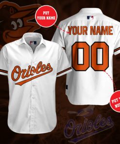 Personalized Baltimore Orioles Short Sleeve Button Up Shirt Personalized Baltimore Orioles Short Sleeve Button Up Shirt