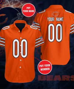 Personalized Chicago Bears Short Sleeve Button Up Shirt Personalized Chicago Bears Short Sleeve Button Up Shirt