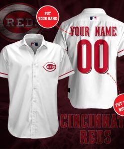 Personalized Cincinnati Reds Short Sleeve Button Up Shirt Personalized Cincinnati Reds Short Sleeve Button Up Shirt