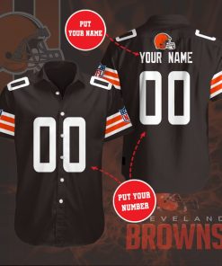 Personalized Cleveland Browns Team Casual Button Up Shirt