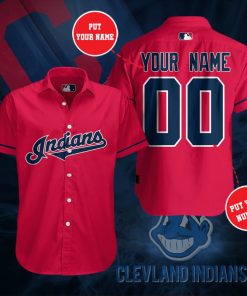 Personalized Cleveland Indians Casual Button Up Shirt Personalized Cleveland Indians Casual Button Up Shirt