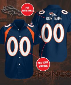 Personalized Denver Broncos Team Casual Button Up Shirt Personalized Denver Broncos Team Casual Button Up Shirt