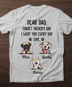 personalized dog dad t-shirt