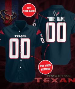 Personalized Houston Texans Short Sleeve Button Up Shirt Personalized Houston Texans Short Sleeve Button Up Shirt