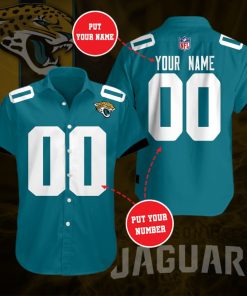 Personalized Jacksonville Jaguars Short Sleeve Button Up Shirt