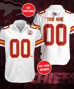 Personalized Kansas City Chiefs Team Short Sleeve Button Up Shirt