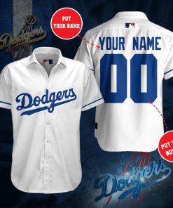 Personalized Los Angeles Dodgers Short Sleeve Button Up Shirt Personalized Los Angeles Dodgers Short Sleeve Button Up Shirt
