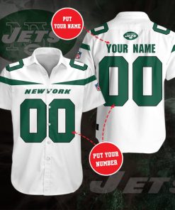 Personalized New York Jets Team Casual Button Up Shirt
