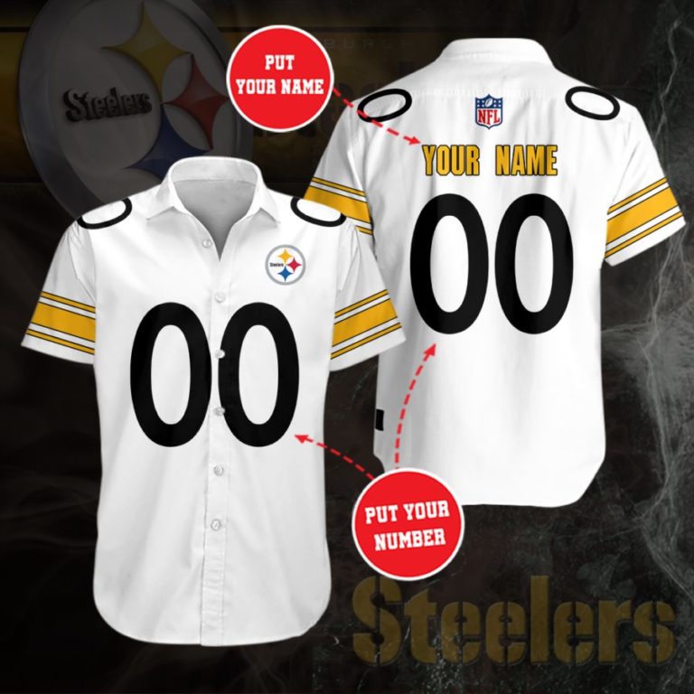 Personalized Pittsburgh Steelers Casual Button Up Shirt