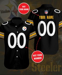 Personalized Pittsburgh Steelers Team Casual Button Up Shirt