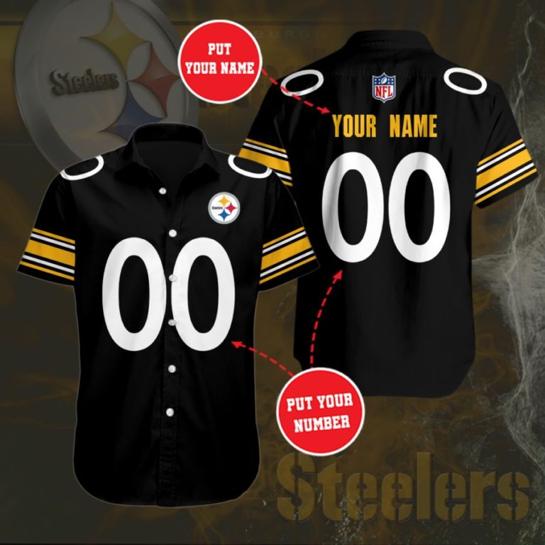Personalized Pittsburgh Steelers Team Casual Button Up Shirt