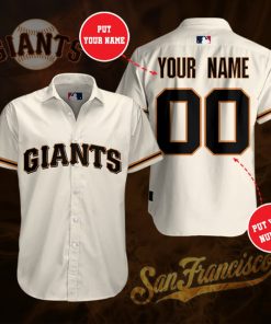 Personalized San Francisco Giants Casual Button Up Shirt Personalized San Francisco Giants Casual Button Up Shirt