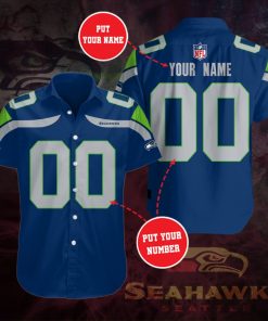 Personalized Seattle Seahawks Team Casual Button Up Shirt
