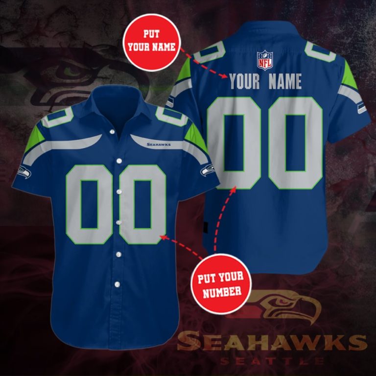 Personalized Seattle Seahawks Team Casual Button Up Shirt