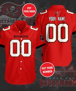 Personalized Tampa Bay Buccaneers Short Sleeve Button Up Shirt