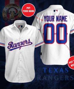 Personalized Texas Rangers Short Sleeve Button Up Shirt
